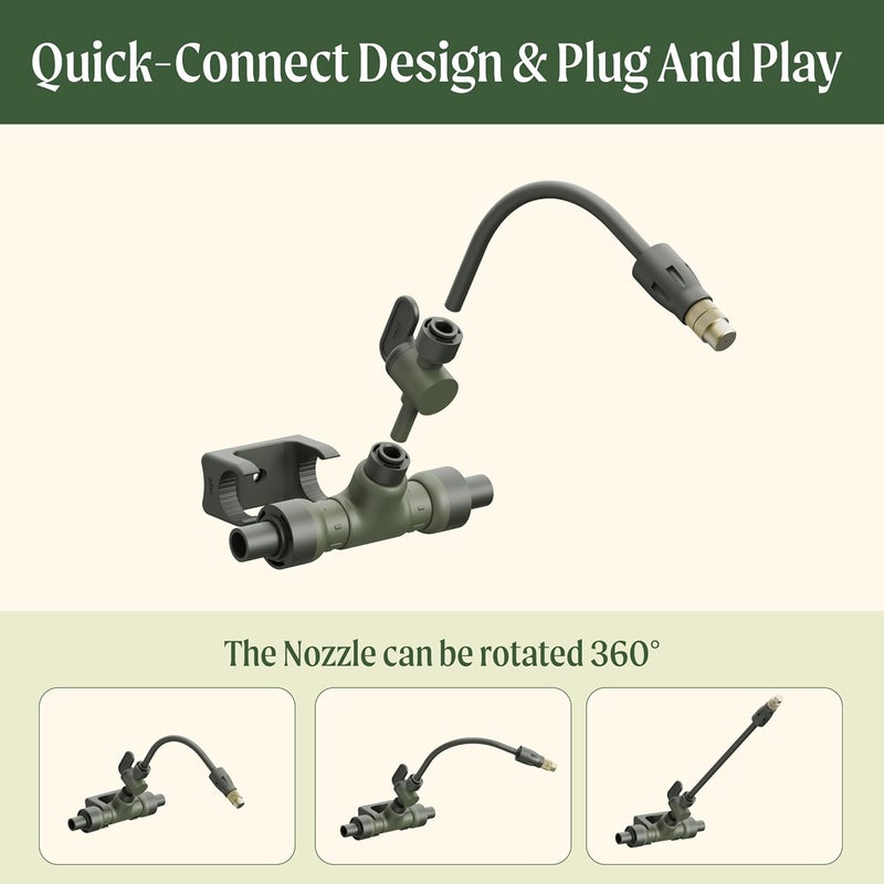 Vego Garden Irrigation Kit - Drip Irrigation System for Raised Garden Beds, Efficient Watering Solution for Vegetables, Flowers, and Plants, Easy DIY Installation (Small) - Image 2